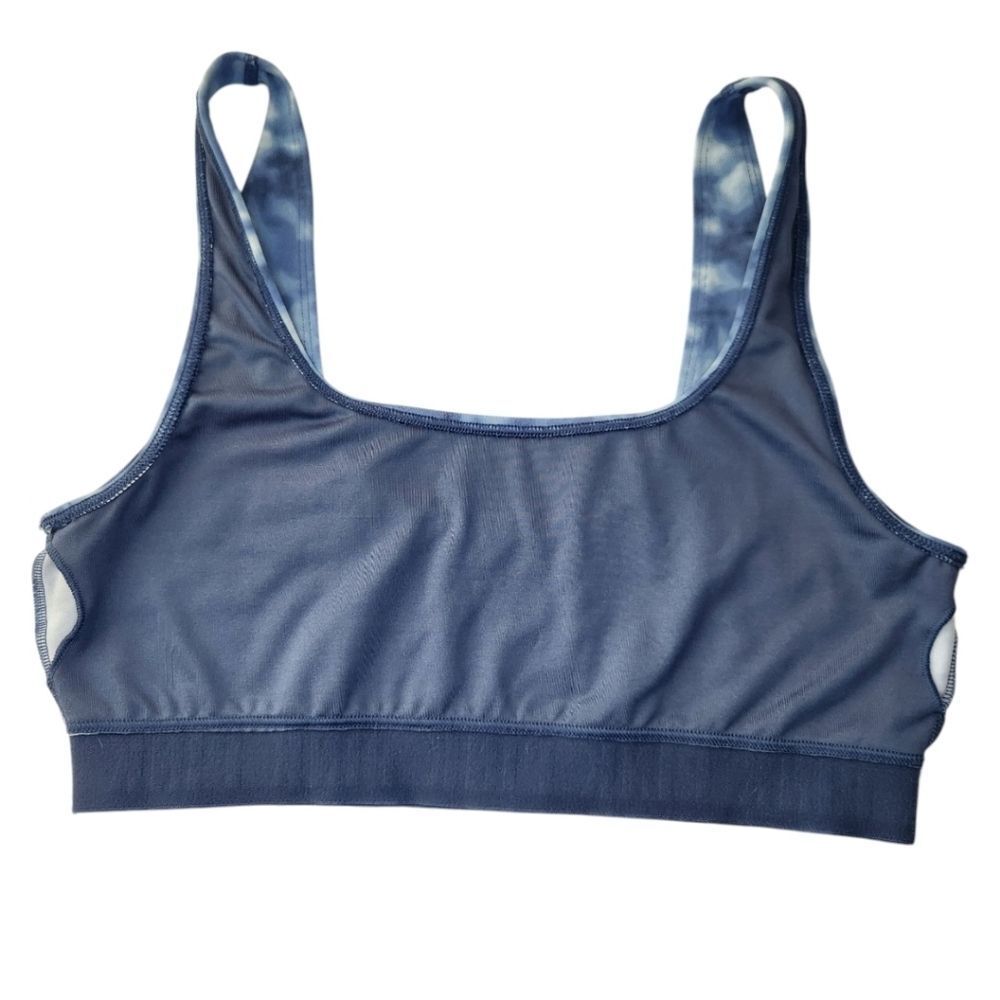 PINK Victoria's Secret Women Blue Tie-Dye Ultimate Sports Bra Size M - Picture 7 of 10
